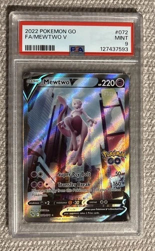 2022 Pokemon Go #072 FA Mewtwo V PSA 9 MINT