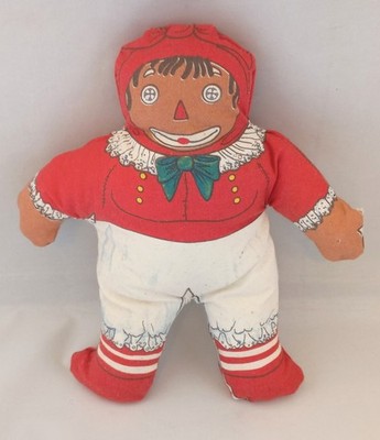 1991 Macmillan Beloved Belindy 8'' Cloth Doll Folk Art from Raggedy Ann stories