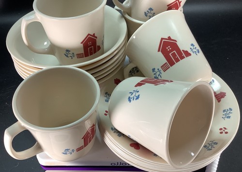 Corelle HOMETOWN 20 Dishes Mixed Lot 6 Mugs, 6 Cereal/Soup Bowls, 8 Bread Plates - Picture 3 of 19