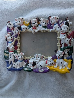 Vtg Disneyland Resorts 101 Dalmatians Picture Frame Puppies Y2K Cute Rare 3D