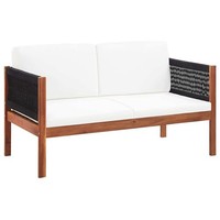 Akazie Massiv Gartensofa 2Er GartenmöBel Sofa Loungesofa Gartenbank Vidaxl