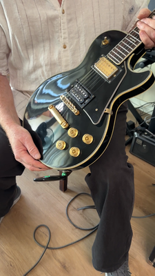 Electric Guitar VTG Univox Black Beauty Les Paul Japan, 70's with