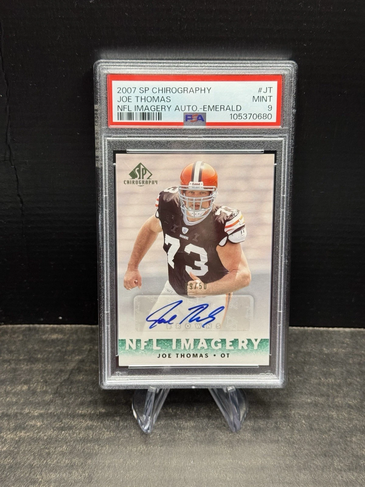 Joe Thomas SP Chirography NFL Imagery Autographs #JT Emerald