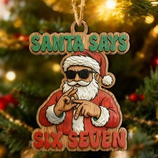 67 Meme Christmas Ornament - Funny Stocking Stuffer for Teens, Santa Claus Ho...