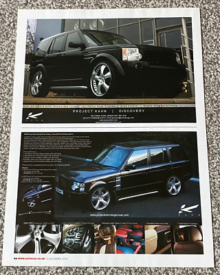 Vintage 2000er Zeitschrift Werbung Kunst Bild Projekt Kahn Range Rover Discovery Ad