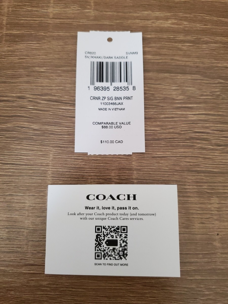 COACH Corner Zip Wristlet In Signature Canvas With Banana Print | eBay