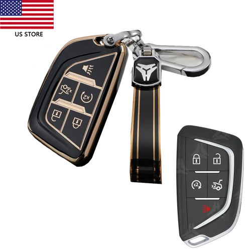 Car Key Case Shell Keychain For Cadillac ATS-V CTS-V XTS XT5 XT6 Remote Key Fob