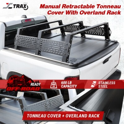 MR Retract Tonneau Cover + Rack R6 For 2004-2026 Ford F150 5.5ft Short ...