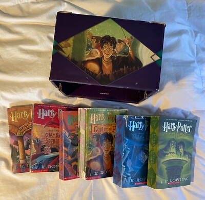 Harry Potter Paperback Box Set 1-6 JK Rowling Scholastic In Box