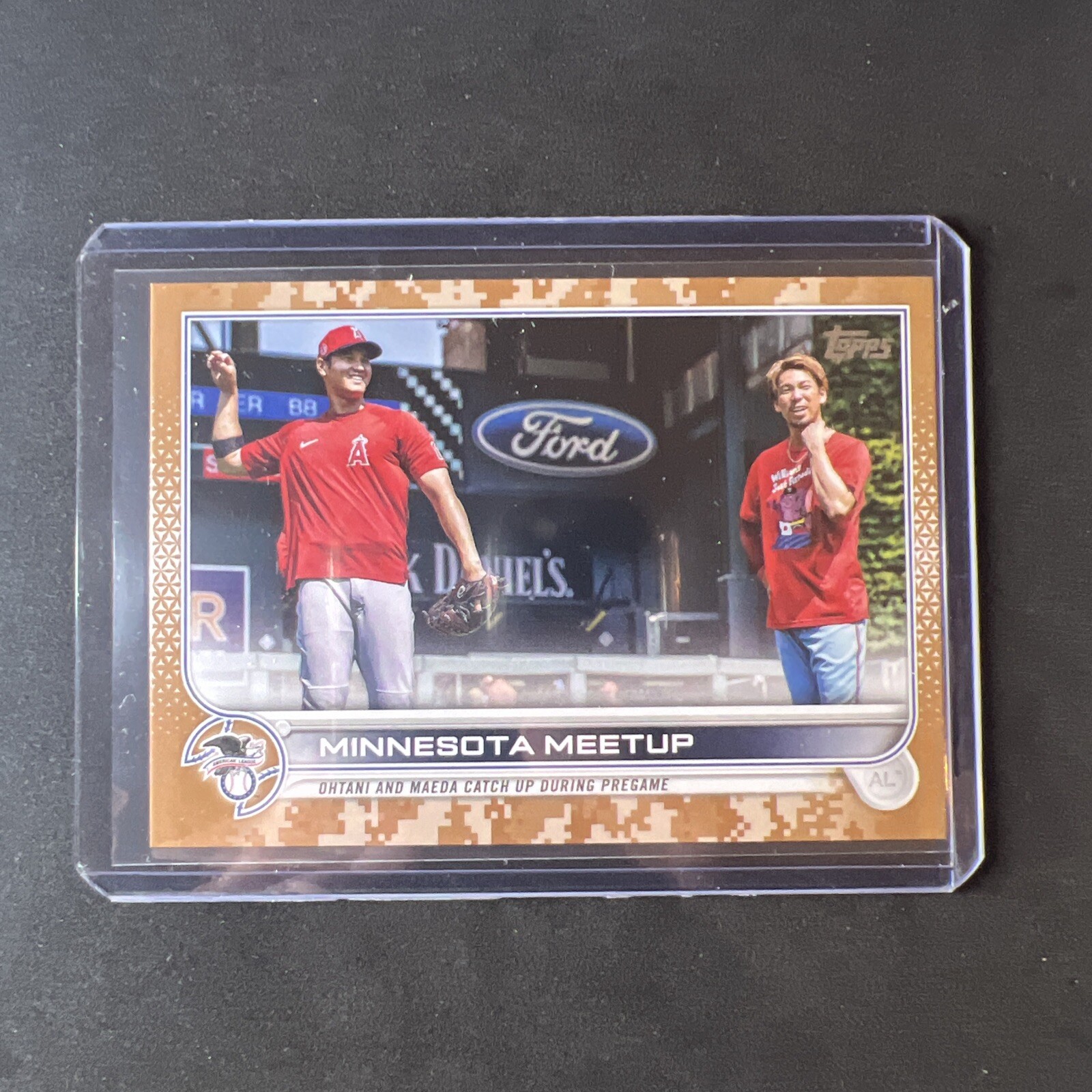 2022 MINNESOTA MEETUP OHTANI MAEDA TOPPS SERIES 1 Camo /25