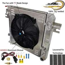 Aluminum Radiator Shroud Fan Relay Kit For Jeep Liberty 3.7L V6 GAS 2002-2006 03