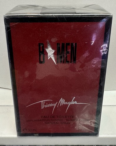 Angel B Men by Thierry Mugler 3.4 FL. OZ /100 ml EDT Spray Rubber Flask NIB RARE