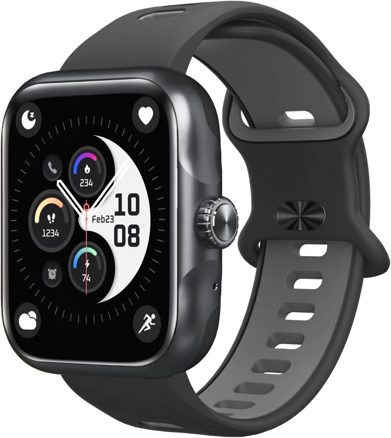 anyloop Smart Watch Ultra for Men & Women Compatible for iOS and Android (Black)