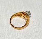 Engagement cubic zirconia s6 ring Lindberg Co. 14K HGE heavy gold electroplating — photo 4