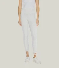 $195 Port De Bras Women's White Stelle Ruched Drawstring Leggings Pants Size M
