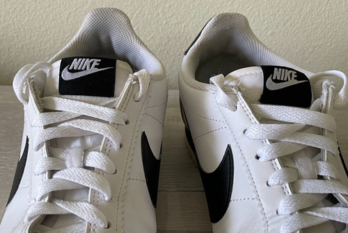 Nike Mujer Clásico Cortez Cuero 807471-101 Blanco Con Negro Tenis Talla 10 - Imagen 15 de 15