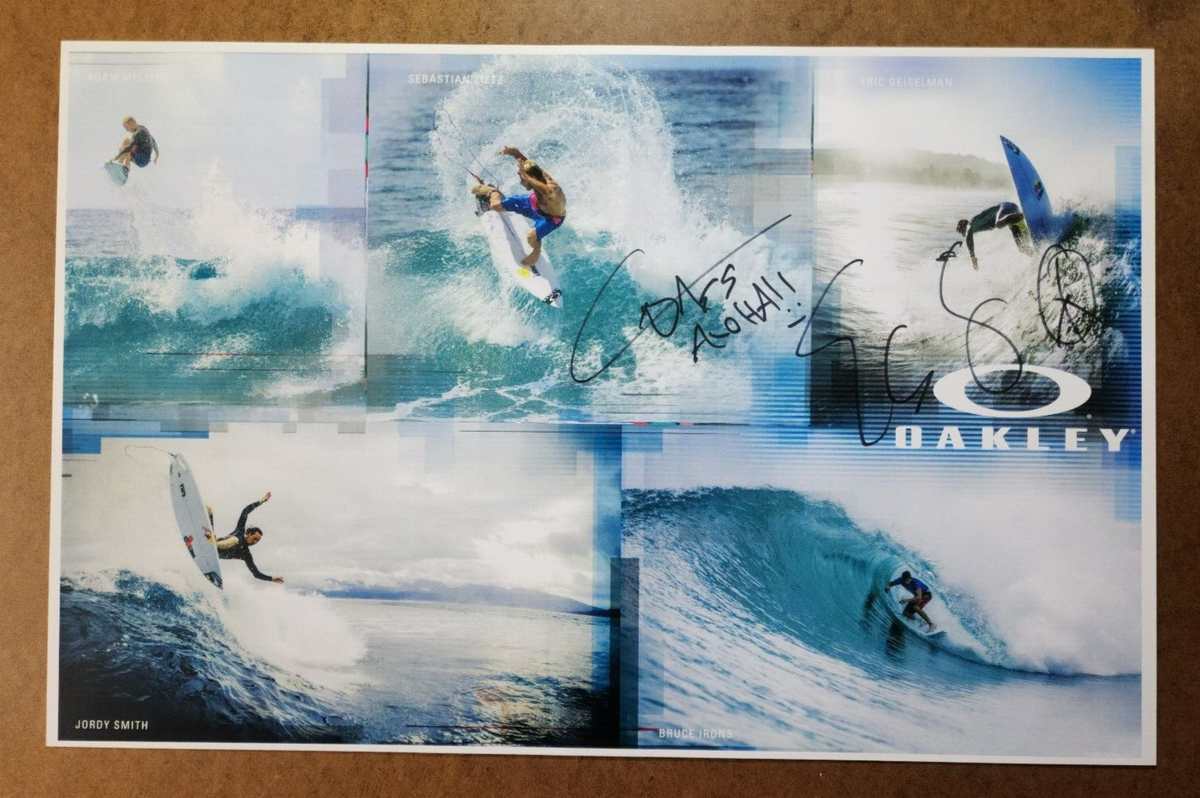 ＯＡＫＬＥＹ（オークリー）非売品　販促用ポスターパネル（7枚） OAKLEY Surfing Poster - SIGNED / Autographed by 2 Surfers - Zietz