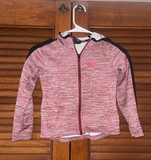 Nike Basketball 1/4 Zip Dri-Fit Red White Size 6/M 5-6 Years