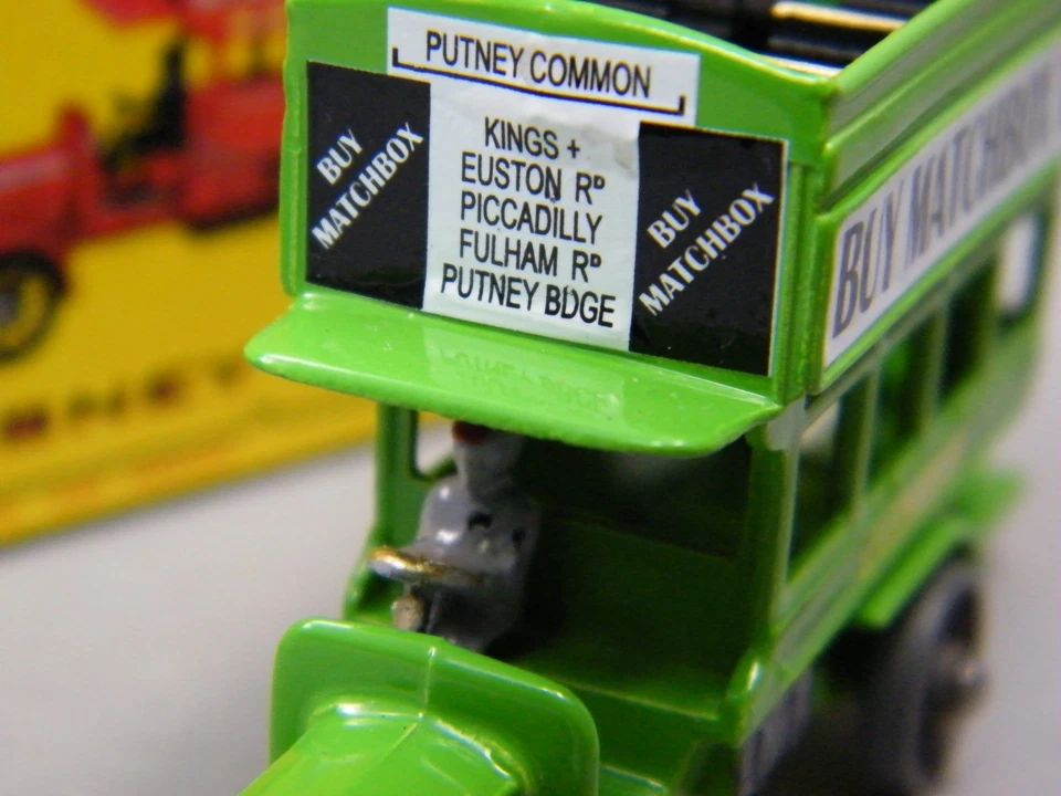 Matchbox Yesteryear Y-2 London Bus hellgrün "Buy Matchbox Toys" Clubtreffen DBox - Bild 2 von 4