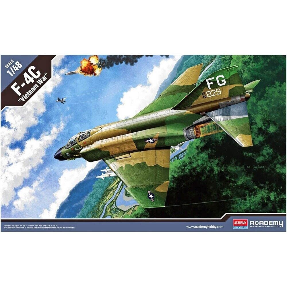 Academy 12294 USAF F-4C Vietnam War 1/48 Phantom Aircraft Plastic Model Kit