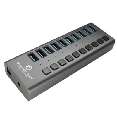 Desktop Pilot 10-Port USB Hub for Flight Simulators - Fast Shipping