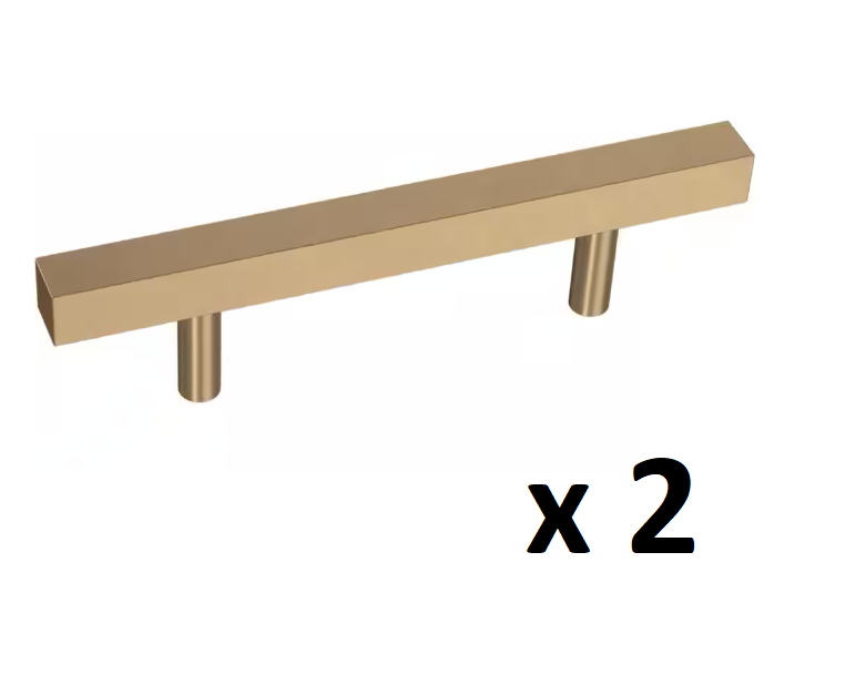 *LOT OF 2* Liberty Square Bar 3 in. (76 mm) Modern Champagne Bronze Drawer Pull