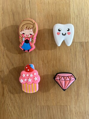 Lustige Kroko Schuh Charms Jibbitz - 4er Set Charms