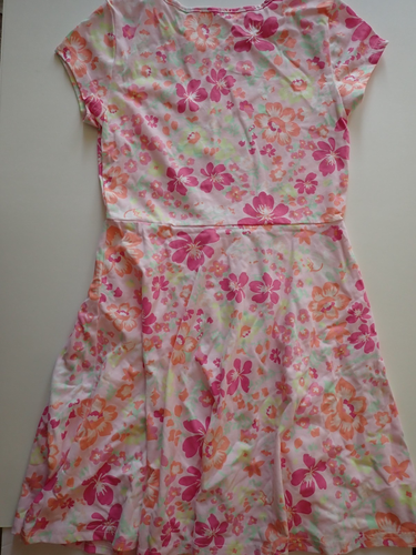 Girls Childrens Place Size Large 10/12 Dress Pink Flowers Short Sleeves Casual - Picture 5 of 13