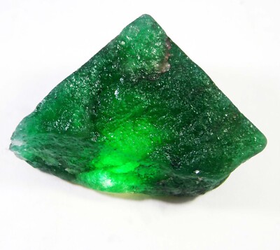 308.30  Ct Colombia Green Emerald Huge Rough Natural Raw Loose Gemstone