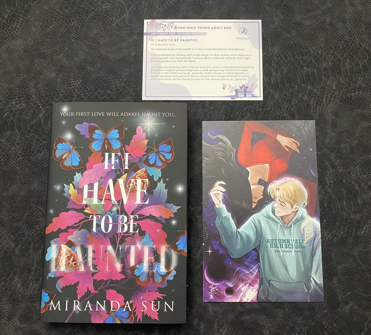 FairyLoot If I Have To Be Haunted Miranda Sun SIGNED STENCILED