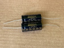 2 New Supertech 47 Uf 600v Axial Capacitors Guitar Tube Amp Radio Caps Qty 2 New Supertech 47 Uf 600v Axial Capacitors Guitar Tube Amp Radio Caps Qty