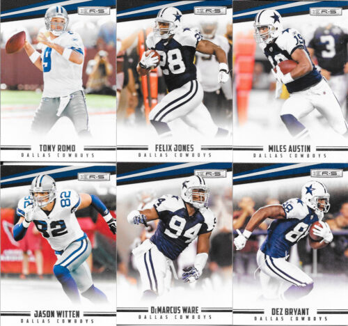 2012 Rookies & Stars Dallas Cowboys Team base set (6 cards: Ware, Witten, Romo +