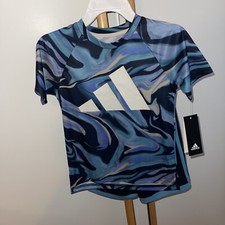 Adidas Shirt Top Shorts Boy's Boy Size 4 NWT NEW Set Navy Blue