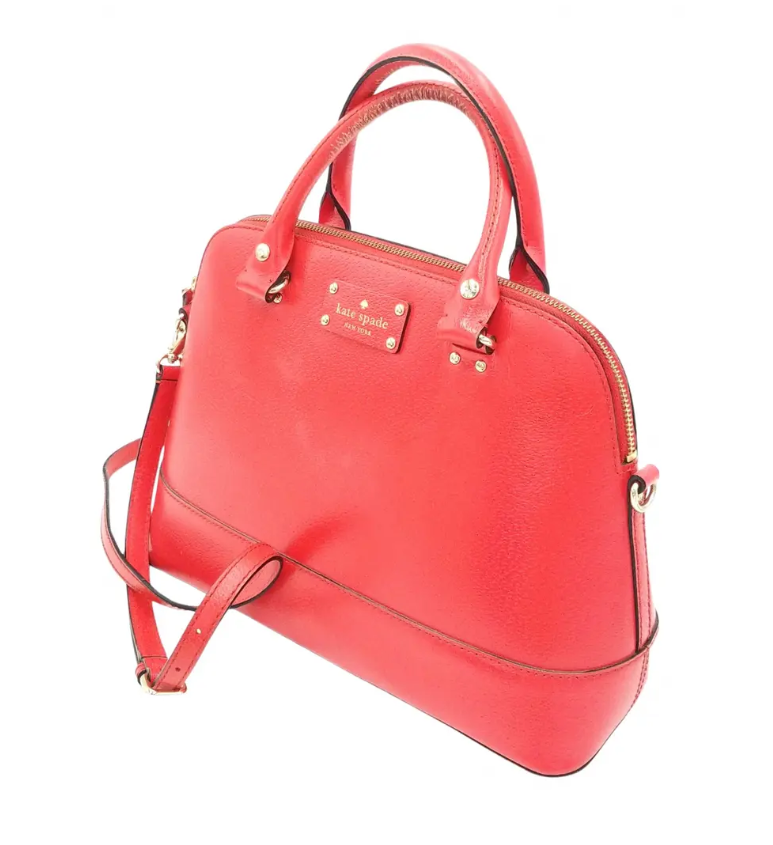 Kate Spade 赤 ハンドバッグ Kate Spade Monica Crossbody Bag Cherry Red Leather Purse WKR00258