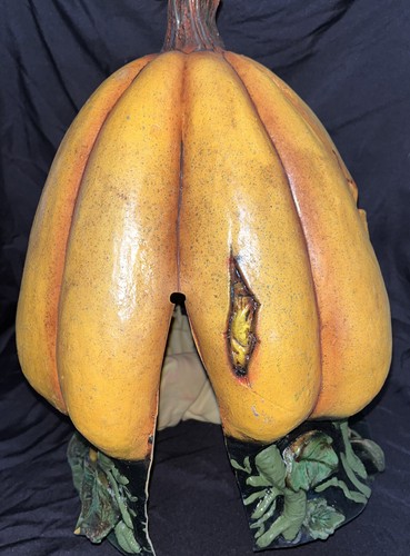 Halloween Latex Mask Possessed Pumpkin Adult Size - Picture 8 of 8