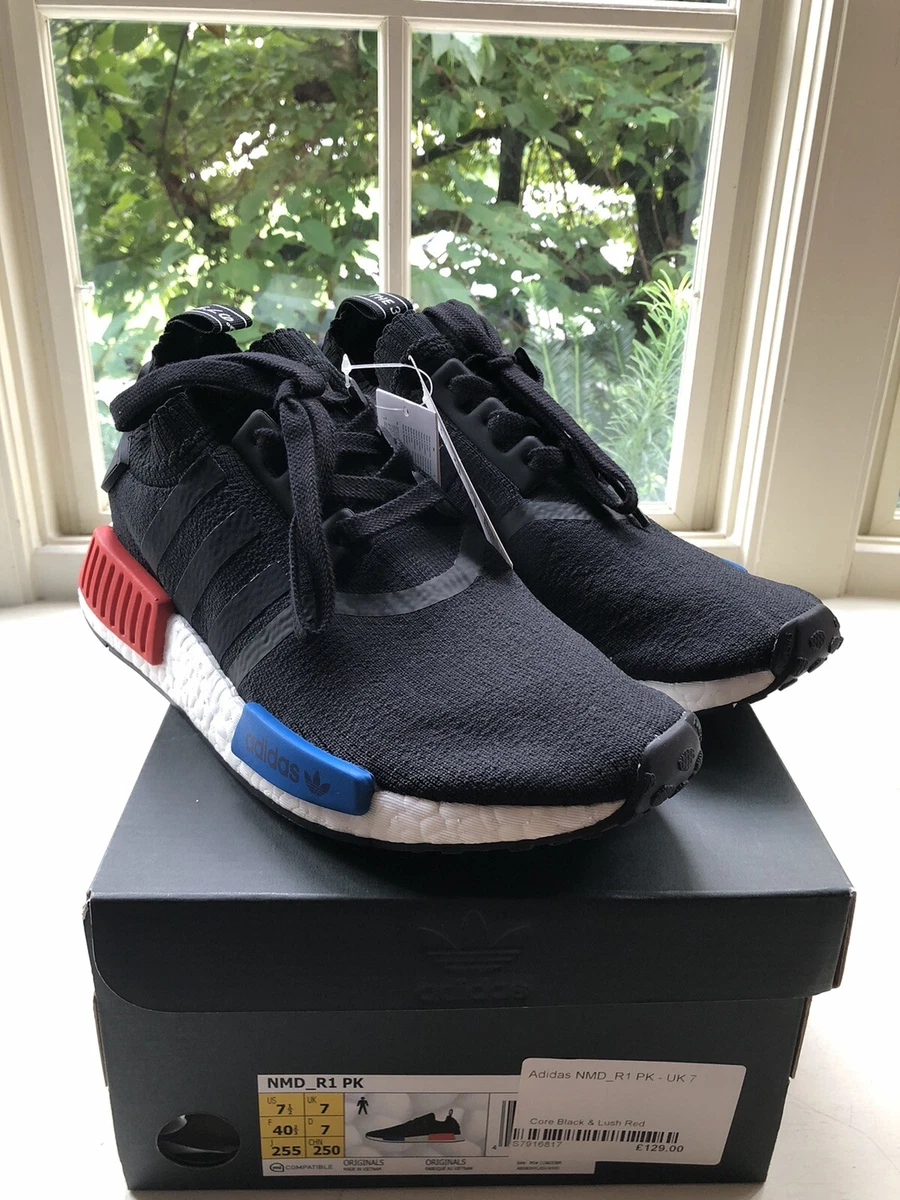 adidas homme NMD R1 tricot prime OG 2017 noir rouge bleu taille 7 5 S79168