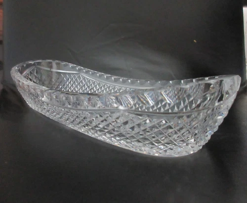 Vintage WATERFORD CRYSTAL Alana 9.5" Long Oval Celery Dish IRELAND NICE