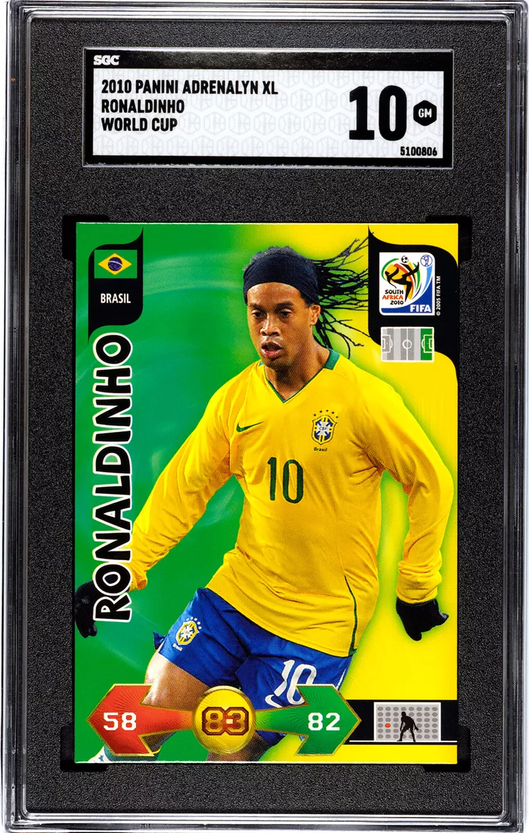 Panini Soccer Card Ronaldinho Base Adrenalyn XL World Cup 2010 SGC 10 Gem  Mint