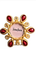 Jay Strongwater / Neiman Marcus - Mini Picture Frame - Red Cabuchon Stones