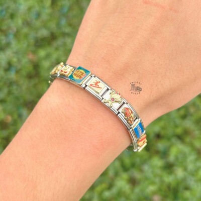 READY TO WEAR Italian Charm Bracelet with 18 Mixed Vintage Charms – Unique  Gift