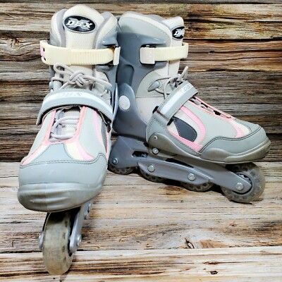 DBX Equinox Adjustable Inline Roller Blades Skates Set Girls 3-6 US, 34-38 EUR