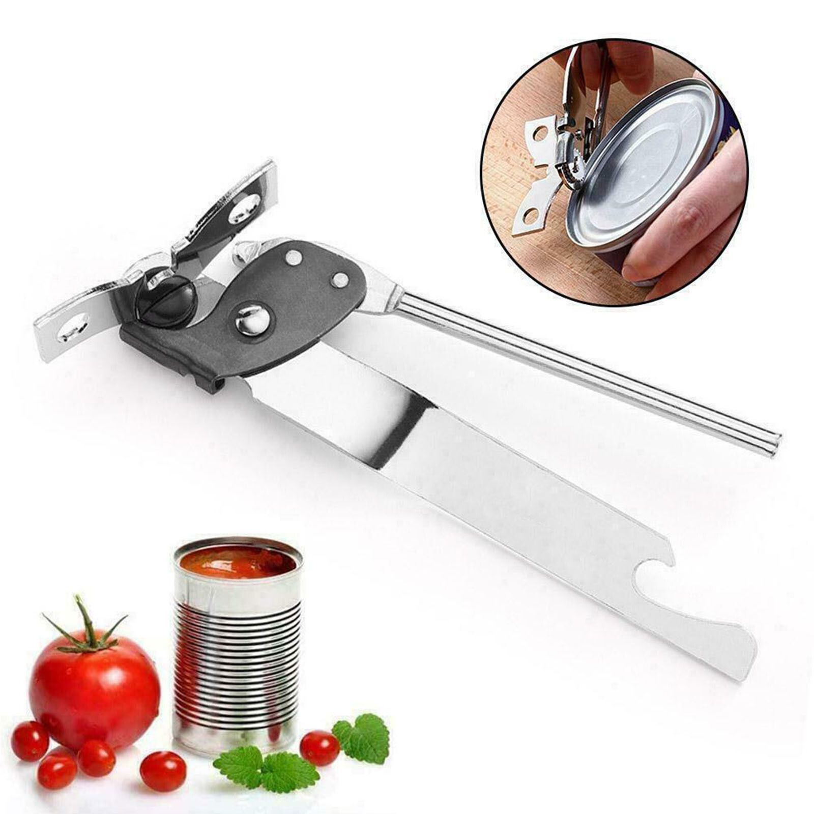 Manual Can Opener Kitchen Tools Steel Can DIY Opener Side Gadgets-image