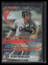2017 Topps Chrome Freshman Flash Orange Refractor ff1 Yoan Moncada Rookie 25/25
