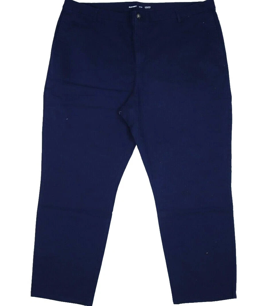Pantalones de algodón azul marino para hombre