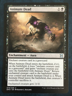 Animate Dead (M/NM) - Eternal Masters - English Magic MTG - Toploader Shipping