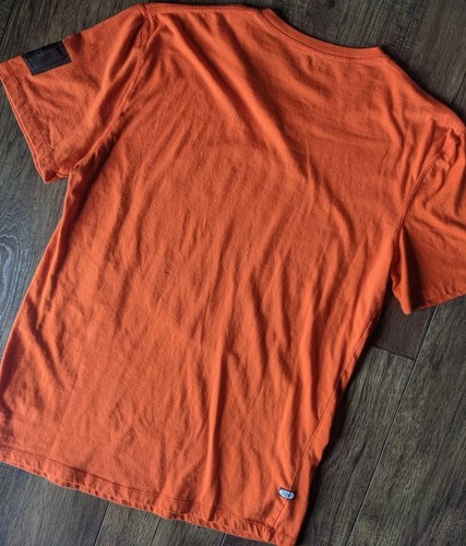 Blac Label Shirt Mens 2XL Orange Premium Label Logo Graphic Short Sleeve V Neck - Picture 10 of 12