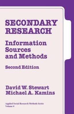 Secondary Research: Information Sources and Methods (Applied Social Resea - GOOD