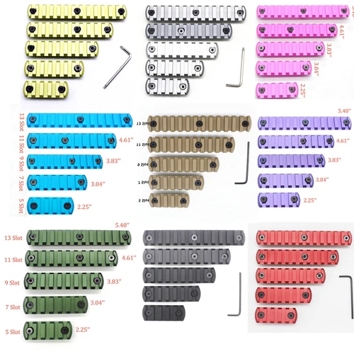 9 Color Key Mod Picatinny Rail Section System Aluminum Anodized Rifle Hunting - Picture 1 of 31