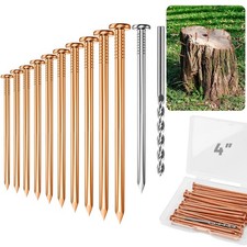 4 Inch Copper Nails For Killing Trees Stump Root Removal Spikes Hardware 10 PCS