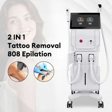 10bars 2in1 808nm Diode Laser Hair Removal Tattoo Removal Nd Yag Laser Machine